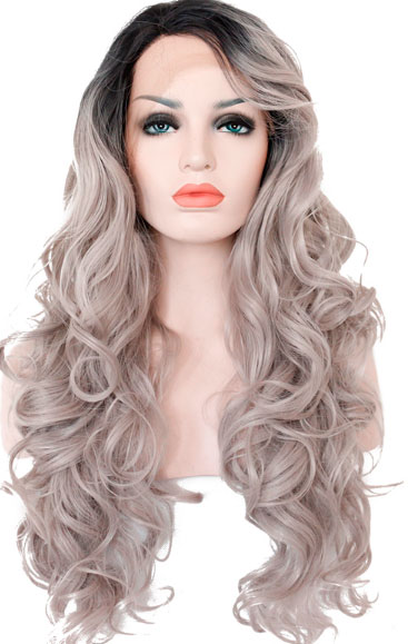 peluca monofilamento gris con raices oscuras. Una peluca muy solicitada, elegante sexy  y que siempre queda bien, peluca ajustable gracias a unas cintas
